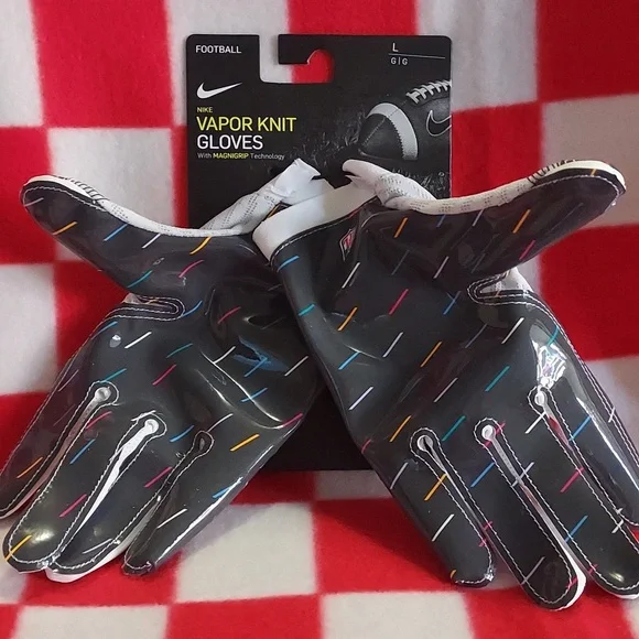 Nike Vapor Knit Football Gloves Size Large - Picture 2 of 3